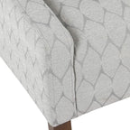 Homepop Home Decor | Upholstered Classic Swoop Arm Accent Chair | Accent Chairs for Living Room & Bedroom | Decorative Home Furniture, Gray Leaf