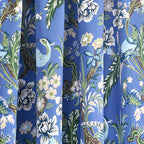 Lush Decor Dolores Light Filtering Window Panels, Pair, 52" W x 84" L, Blue & Green - Floral Curtains for Bedroom - Vintage Curtains - Coquette Room Decor