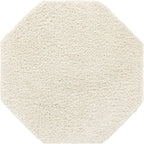 Unique Loom Solid Shag Collection Area Rug (6' 1" Octagon, Snow White)