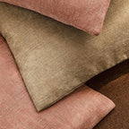 Foindtower Pack of 2 Soft Textured Chenille Throw Decorative Pillow Covers Square Accent Solid Cushion Cover Neutral Lumbar Pillow Case for Couch Sofa Bedroom Living Room 12x24 Inch,Dusty Pink