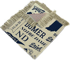 Notre Dame Fighting Irish NCAA Mapping Woven Tapestry Throw Blanket 48x60 inches