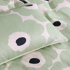 Marimekko - King Duvet Cover Set, Super Soft Organic Bedding with Matching Shams, Floral Bedding Essentials, Oeko-Tex Certified (Unikko Green, King)