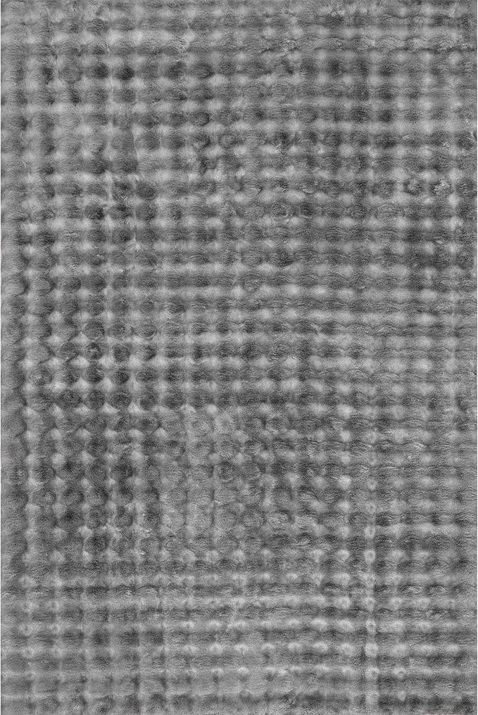 nuLOOM Jeni Checkered 3x5 Machine Washable Accent Rug for Living Room Bedroom Dining Room Entryway Kitchen, Dark Grey