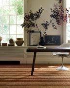 Loloi Leanne Ford Weatherstaff Collection WTS-04 Cinnamon/Natural 2'-6" x 9'-9" Runner Rug Jute, Striped, Neutral, Hallway, Kitchen, Mudroom, and Bathroom