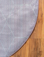 Unique Loom Trellis Frieze Collection Area Rug - Geometric (5' x 8' Oval, Light Pink/ Ivory)