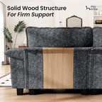 PHI VILLA Cloud Modular Couches Sets, 3 Pieces Large Sectional Sofa Set with Single Sofa, 5-Seater Upholstered Couch for Living Room, Chenille Fabric, Dark Cyan