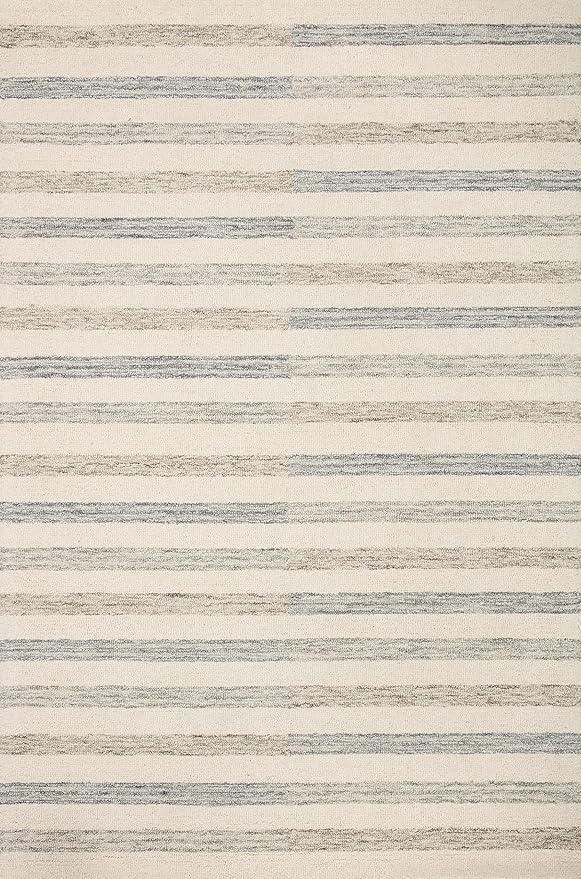 Loloi Chris Loves Julia Chris Collection CHR-05 Ivory/Slate 5'-0'' x 7'-6'', .50" Pile Height, Area Rug