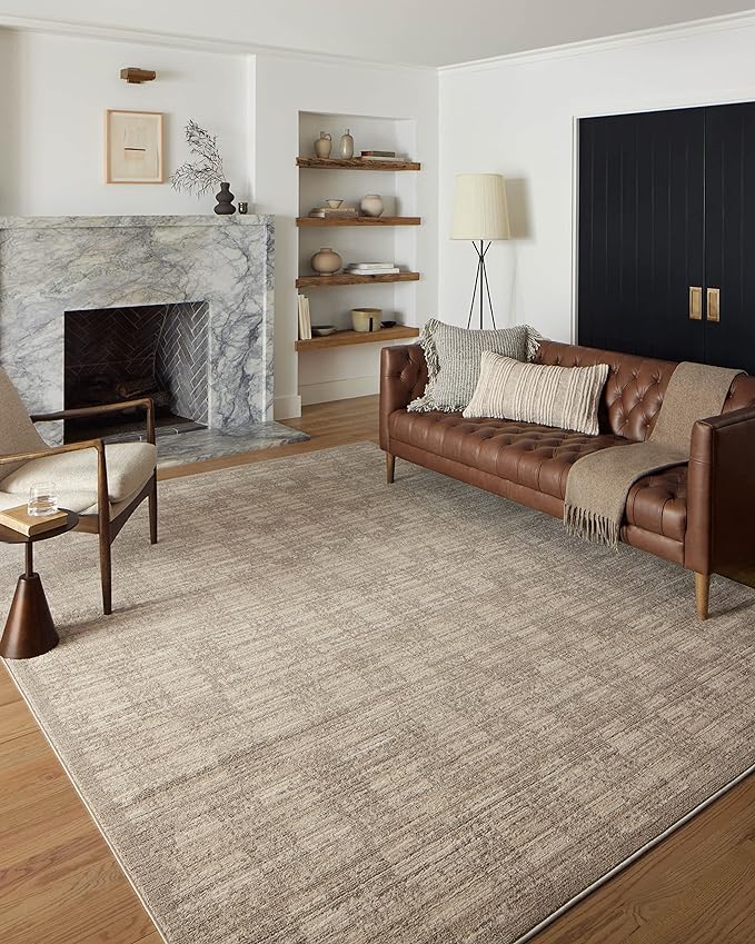 Loloi Darby Collection DAR-07 Pebble/Sand 2'-7" x 12'-0" Runner Rug