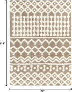 Livabliss Hapsburg Moroccan Shag Area Rug,6'7" x 9'6",Medium Brown