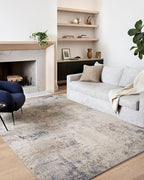 Loloi Teagan Collection TEA-06 Sand/Mist 9'-9" x 13'-6" Area Rug, Large, Soft Neutral Rug, High-Traffic for Living Room, Bedroom, Home Office, Dining Area