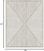 RUGGABLE x Jonathan Adler Machine Washable Modern Area Rug – Inkdrop Camel & Ivory 8x10, Stain-Resistant, Non-Slip – Large Rugs for Living Room, Bedroom, Hallway, Entryway & Office–with Standard Pad