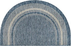 Unique Loom Outdoor Border Collection Area Rug - Soft Border (2' 7" x 4' 1" Hearth Blue/Ivory) (Pack of 2)