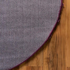 Unique Loom Solid Shag Collection Area Rug (3' 3" Round, Eggplant Purple)