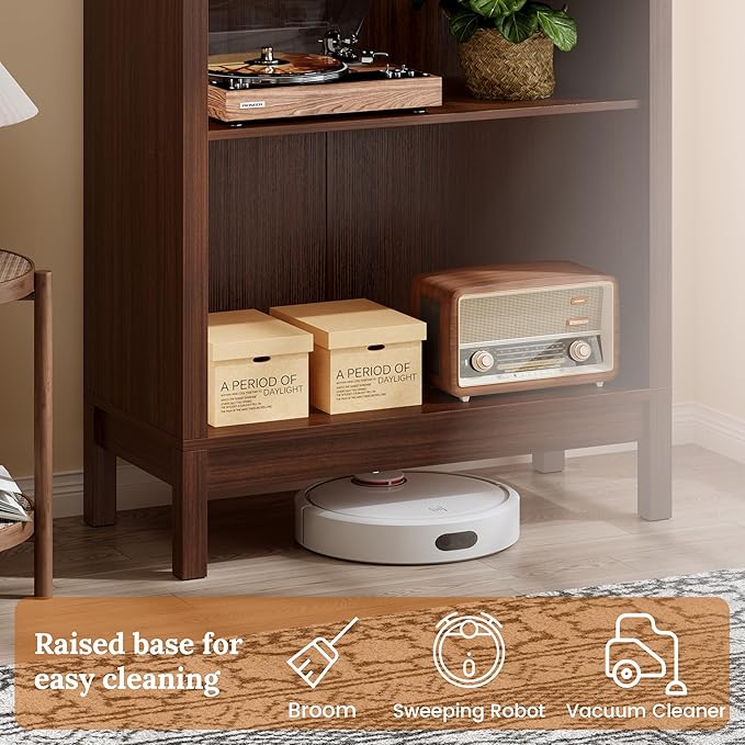 70" Tall Arched Shoe Cabinet, 7-Tier Shoe Rack with 3 Adjustable Shelves, Large Freestanding Shoe Organizer for Entryway, Closet, Hallway, Living Room (Walnut Brown)