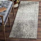 SAFAVIEH Evoke Collection 2'2" x 7' Grey/Ivory EVK256D Oriental Distressed Non-Shedding Living Room Entryway Foyer Hallway Bedroom Runner Rug