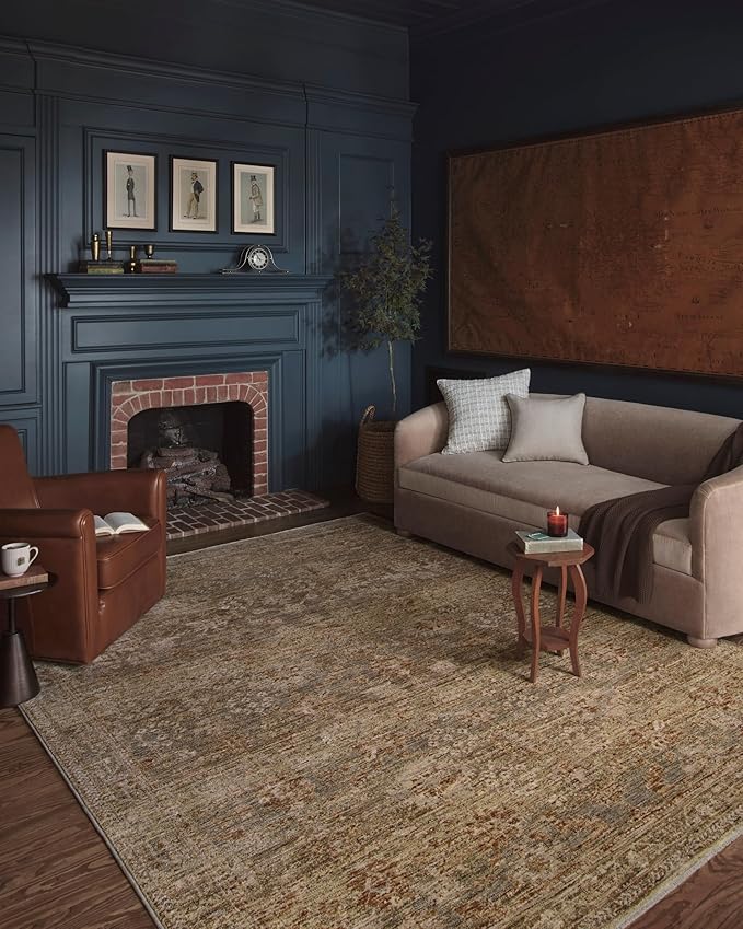 Loloi Magnolia Home by Joanna Gaines Junie Collection JUE-03 Spice/Multi 9'-6" x 9'-6", .38" Pile Height, Round Area Rug
