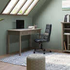 SIMPLIHOME Amherst Desk - 54-Inch Wide Solid Wood Writing Desk in Distressed Grey, Transitional Home Office Computer Table for Workspace or Study with 2 Drawers and Flip-Down Keyboard Tray