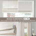 Madison Park Galen Cordless Roman Shade, 39"W x 64"H, Sheen Ivory – Room Darkening, Thermal Insulated, Energy Efficient Window Blind with Subtle Sheen Basketweave Fabric for Privacy