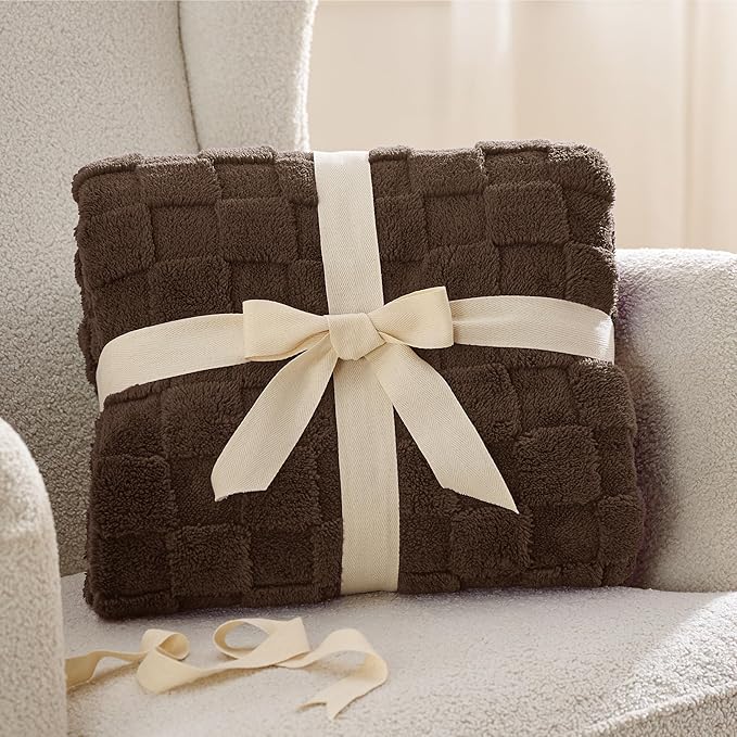 Bedsure GentleSoft King Size Blanket for Bed - Super Soft Cozy Blankets for Women Men Girls, Large Fuzzy Fleece Throw for Bedroom Decor, Dark Brown,108x90 Inches
