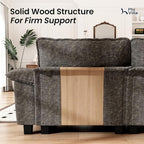 PHI VILLA Cloud Modular Couches Sets, 2 Pieces Sectional Loveseat Sofa Set, 4-Seater Comfy Couch for Living Room Apartment, Chenille Fabric, Smoky Grey