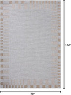 Loloi Amber Lewis Topanga Collection TOP-08 Silver/Natural 6'-7" x 9'-4" Indoor/Outdoor Area Rug