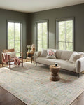 Loloi Rifle Paper Co. Maison Collection MAO-07 Khaki 3'-0" x 3'-0" Round, .19" Pile Height, Accent Rug