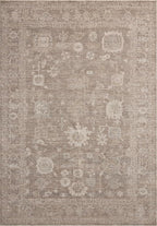 Loloi Chris Loves Julia Louisa Collection LOI-03 Taupe/Ivory 9'-6" x 9'-6", .38" Pile Height, Round Area Rug
