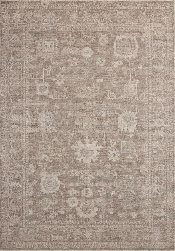 Loloi Chris Loves Julia Louisa Collection LOI-03 Taupe/Ivory 2'-3" x 3'-10", .38" Pile Height, Accent Rug