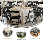 Flash Furniture Hercules Set of 10 Kids Black Resin Folding Chair with Black Vinyl Padded Seat