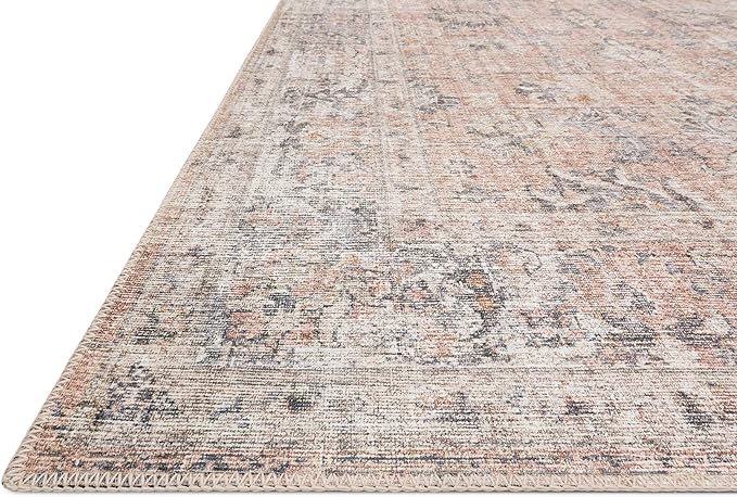 Loloi Skye Collection SKY-01 Blush/Grey 6'-0" x 9'-0" Area Rug