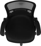 Flash Furniture Porter High Back Black Mesh Ergonomic Swivel Office Chair with Black Frame and Flip-up Arms