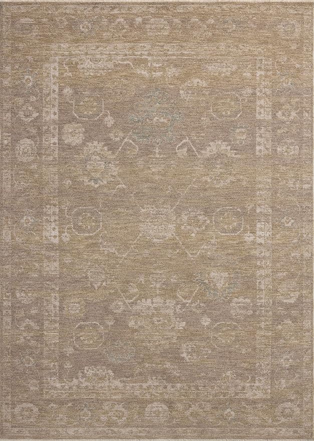 Loloi Chris Loves Julia Louisa Collection LOI-04 Taupe/Gold 9'-6" x 13'-1", .38" Pile Height, Area Rug