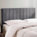 Hearth & Harbor Upholstered Twin Headboard - Easy Assemble Channel Stitched Headboard Twin Size - Wall Mounted Headboards with 3D Soundproof Wall Panels Peel & Stick Floating Headboards, Grey