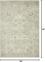 Loloi Skye Collection SKY-14 Natural/Sage 8'-0" x 8'-0" Round Area Rug