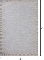 Loloi Amber Lewis Topanga Collection TOP-08 Silver/Natural 2'-3" x 3'-9" Indoor/Outdoor Area Rug