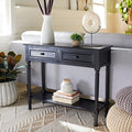 SAFAVIEH Home Collection Tate Black 2-Drawer Bottom Shelf Console Table CNS5720B