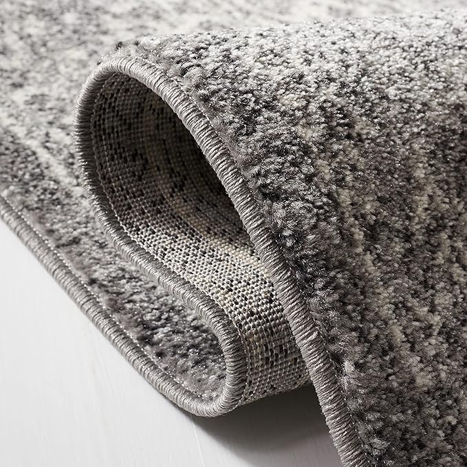 SAFAVIEH Area Rug 11x15 - Evoke Collection - Large - Grey & Ivory, Distressed Design, Non-Shedding & Easy Cleaning, Ideal for Living Room, Bedroom, Dining Space (EVK256D)