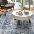 RUGGABLE Washable Area Rug – Kamran Admiral Blue 6x9, Stain-Resistant, Non-Slip – Medium Machine Washable Rugs for Living Room, Bedroom, Hallway, Entryway & Office–with Cushioned Pad