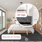 nuLOOM Oval 3x5 Rigo Jute Hand Woven Area Rug, Black, Solid Farmhouse Design, Natural Fiber, For Bedroom, Living Room, Dining Room, Hallway, Office, Kitchen, Entryway