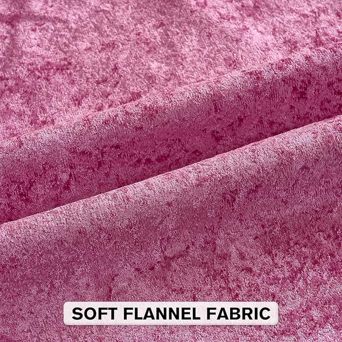 FUTEI Hot Pink Flannel Throw Pillow Covers 20x20 Inch Set of 2,Soft Dimensional Textured Cushion Cases,Modern Home Decor for Couch Living Room