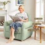 33.5" Accent Chair with Seat Storage Modern Reading Chair Accent Chairs for Living Room Armchair Bedroom,Apartment (Light Green, 33.5")
