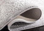 SAFAVIEH Reflection Collection Runner Rug - 2'3" x 12', Light Grey & Cream, Non-Shedding & Easy Cleaning, Ideal for Living Room, Bedroom (RFT668G)