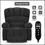 DURASPACE Power Lift Recliner Chair Massage Recliners with Heat, Shell Backrest Lift Chair Recliners for Elderly（Dark Gray）