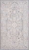 SAFAVIEH Reflection Collection Accent Rug - 2'3" x 4', Light Grey & Cream, , Non-Shedding & Easy Cleaning, Ideal for Foyer, Living Room, Bedroom (RFT665C)