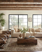 Loloi Magnolia Home by Joanna Gaines Sinclair Collection SIN-01 Rust/Lagoon 5'-0" x 7'-0", .25" Pile Height, Machine Washable, Area Rug