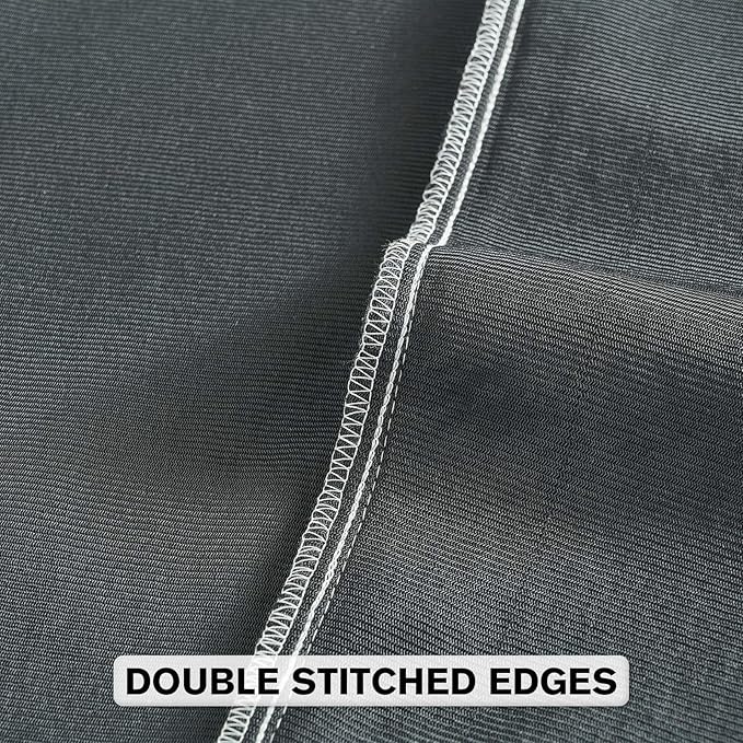 FUTEI Dark Grey Chenille Throw Pillow Covers 16x16 Inch Set of 2,Soft Striped & Diamond Textured Cushion Cases,Modern Home Decor for Couch Living Room
