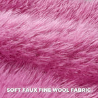FUTEI Hot Pink Decorative Throw Pillow Covers 18x18 Inch Set of 2,Soft Cozy Faux Fine Wool Textured Cushion Case,Modern Home Luxury Decor for Couch Bed Living Room