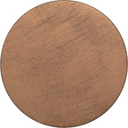 SIMPLIHOME Johnsen Metal Table - 15 inch Wide Solid Iron Drum Accent Table in Antique Copper with Tribal Pattern, Round Boho End Table for Living Room, Bedroom, or Home Office, Fully Assembled