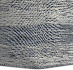 SIMPLIHOME Clay Boho Square Pouf in Patterened Teal Melange Cotton for the Living Room, Bedroom and Kids Room