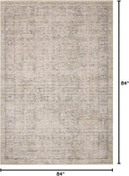 Loloi Amber Lewis Alie Collection ALE-03 Taupe/Dove 7'-10'' x 7'-10'', .13'' Pile Height, Round Area Rug